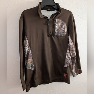 Browning Men's Brown Camo Quarter Zip